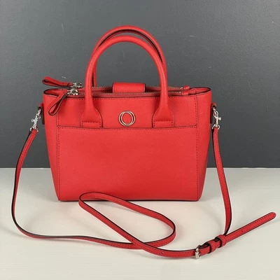 Oroton Red Leather Saffiano Cross Body HandBag - Image 1 of 4