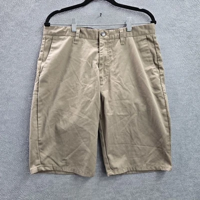 Pantalones Cortos Volcom Hombre 32 Marrón Chino Logo 10" Entrepierna Foto 1 de 4