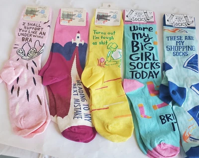 Lote de 5 calcetines para mujer Blue Q Primitives by Kathy Crew nuevos con etiquetas Foto 1 de 4