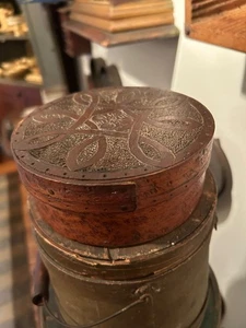 Folk Art Carved Pantry Box - 5 5/8" - Picture 1 of 5
