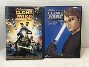 Star Wars: The Clone Wars Series/Season 3/2011 & Movie/2008 DVD Lot/2 Animated - Imagen 1 de 7