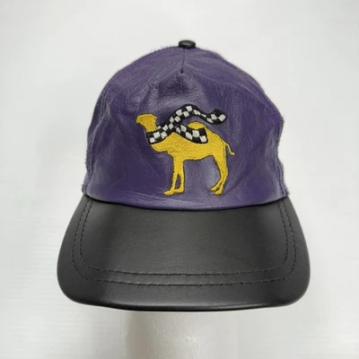De colección Camel Cigarrillo Hombres Cuero Sombrero OS Púrpura Smokin Joes Nascar #23 Bordado Foto 1 de 4