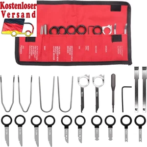 20PCS Red Radio Removal Tool Key Stainless Steel Blue Removal Pry Tool Kit Car R - Bild 1 von 9