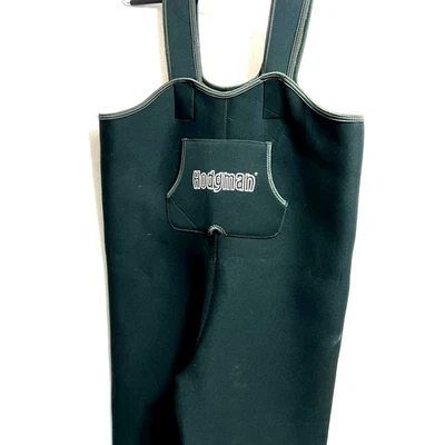 Hodgman Neoprene Chest Waders Men M Stockingfoot Reinforced Knees Green Fishing - Image 1 of 4