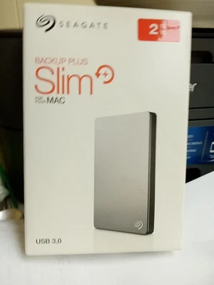 Seagate Backup Plus Slim 2TB External USB 3.0 Portable Hard Drive For MAC New - Image 1 of 4