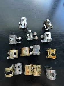 Quality Saxophone Ligatures Bundle Metal Mouthpieces Selmer Brancher Yani Rico - Picture 1 of 16