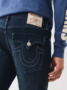 True Religion Jeans Men's Rocco SN Flap Relaxed Skinny 108372 Size 40x32  NEW - Picture 1 of 11