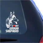 I LOVE MY GERMAN SHEPHERD CLEAR VINYL DECAL STICKER FOR CAR OR TRUCK WINDOW, DOG