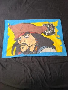 Disney Pillow Case Pirates of the Caribbean Captain Jack Sparrow Animated Cotton - Picture 1 of 9