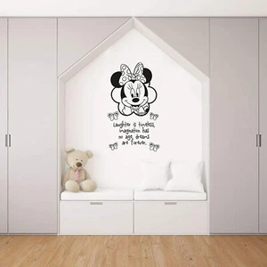 Laughter Mickey Mouse Disney Quote Home Room Wall Sticker Vinyl Art Decal Decors - Picture 1 of 6