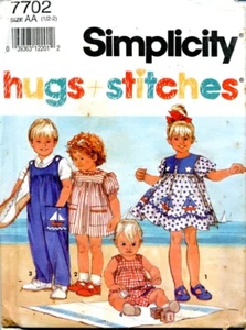 Cut Sewing Pattern Girls Toddler Romper Overalls Dress Size 6 months – 2 years - Picture 1 of 2