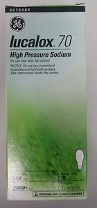 GE LUCALOX 70 watt HIGH PRESSURE SODIUM 6400 LUMENS - Picture 1 of 2