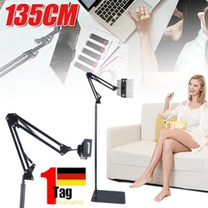 Tablet Bodenständer Verstellbar Handy Stativ Lazy Tripod Bodenständer 4,5-10,5" - Bild 1 von 13