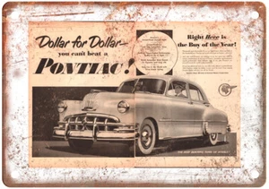 Vintage 1950 Pontiac Silver Streak Life Auto Ad Reproduction Metal Sign A12204 - Picture 1 of 2