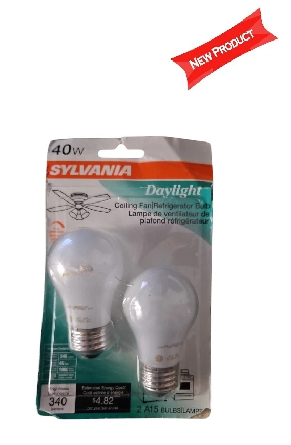 SYLVANIA Home Lighting 10181 Incandesent Bulb, A15-40W-2850K, Medium Base - Image 1 of 2