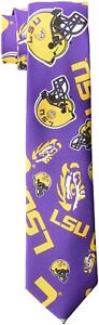 FOCO NCAA Licensed LSU Tigers Repeat Ugly Printed Tie