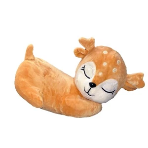 Wuzhou 9” Sleeping Fawn / Baby Deer" Plush (Very Cute!) Huggable Squishy Soft - Picture 1 of 8