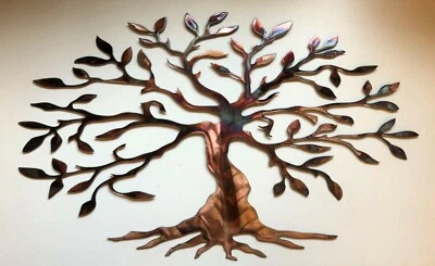 Olive Tree of Life (Wide & Short) - Metal Wall Art - Copper 21 1/2" x 14 1/4"  - Image 1 of 3