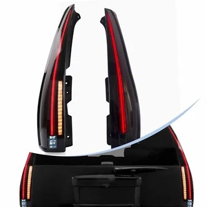 Smoked LED Rear Lamp Tail Lights For 2007-14 Chevy Suburban 1500 Tahoe GMC Yukon - Picture 1 of 9