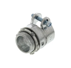 Box of 25 Topaz 152 3/4" BX-Flex Connector Straight Squeeze Type Zinc Die Cast - Picture 1 of 3