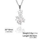 Bohemian Flowers Pendant Necklace Stainless Steel Chain Choker Trendy Jewelry