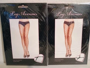 Leg Avenue Fence Net Pantyhose Tights Women's One Size 90-160 LBS Black NEW - Picture 1 of 7