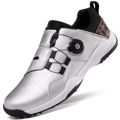 Zapatos de golf sin clavos para hombre impermeables zapatillas de golf cómodos zapatos para caminar  Foto 1 de 4