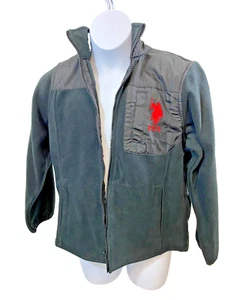 U.S POLO Assn. Boys Black Zipper Up Pockets Fleece Jacket Size 8 NWT - Picture 1 of 7
