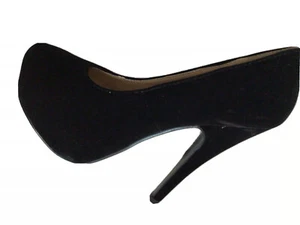 Delicacy Elegant 89 Platform High Heels Shoes Black Velvet Sz 9 Women’s - Picture 1 of 12