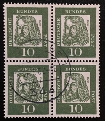 Germany West / BRD 1961, Famous Germans, 10 pf. SG 1264a, block of 4, cds - Image 1 of 2