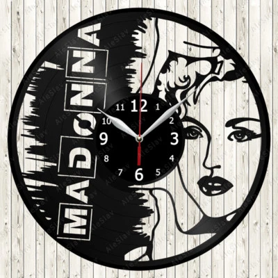 Madonna Music Vinyl Record Wall Clock Decor Handmade 1493 - Image 1 of 4