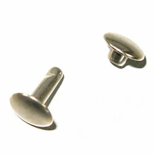 Remaches rápidos de doble tapa 9 mm tapa 9 mm poste paquete de 100 níquel - Imagen 1 de 1
