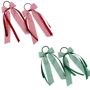 2 piezas Arcos de cola larga bobbles niñas accesorios para el cabello escuela - Imagen 1 de 7