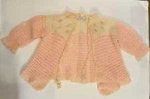 NRA Antique Infant Girl 0-3 Mo. Sweater Good/Fair Condition Please Read - Picture 1 of 9