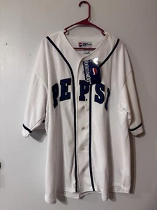 NEW w/Tags OLD STOCK Vintage 90's PEPSI GENERATION NEXT BASEBALL JERSEY MEN L/XL - Picture 1 of 8