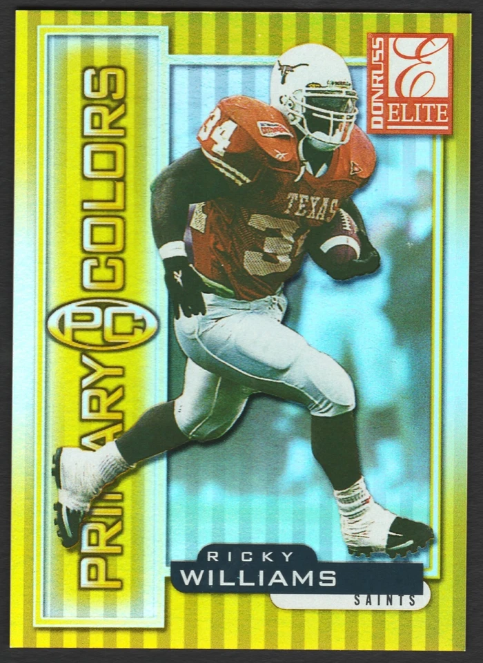 Ricky Williams 1999 Donruss Elite Primary Colors Yellow /1875 Saints #30 🔥 - Image 1 of 2