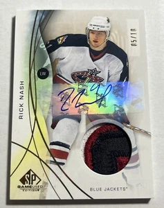 2024-25 SP Game Used Hockey Rick Nash Patch Auto /10 - Picture 1 of 2