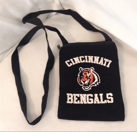Cincinnati Bengals ProFANity NFL Small Zip Top Shoulder Purse Bag Cover