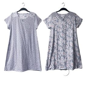 NEW! Carole Hochman Meadow Floral 100% Cotton 2-Pack Sleepshirts
