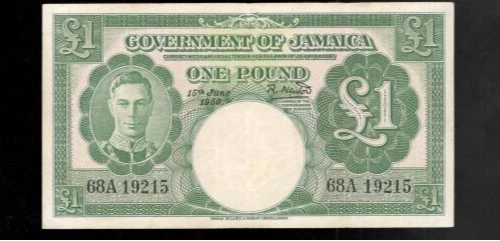 Jamaica, 1950, KGV1, £1 Pound, P-41, CHOICE CRISP EF! - Image 1 of 2