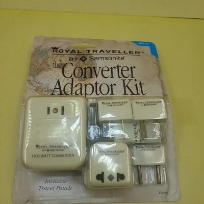 Kit adaptador convertidor SAMSONITE 1600 vatios Royal Traveller varios 5 enchufes de país Foto 1 de 4