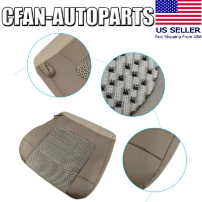 Cubierta de asiento de tela inferior del conductor bronceada pergamino mediana para Ford F150 XLT 2000 a 2003 Foto 1 de 4