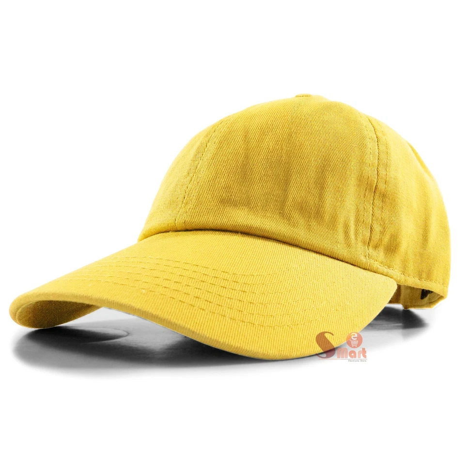 Gorra de béisbol estilo polo lisa de algodón lavado ajustable para hombre y mujer Foto 1 de 4
