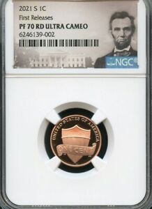 2021 S Lincoln Cent First Releases NGC PF70 Ultra Cameo (Portrait)  