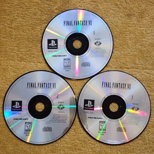 Final Fantasy VII 7 (PlayStation 1, 1997) 3-Disc NUR DISCS getestet TOP  - Bild 1 von 4