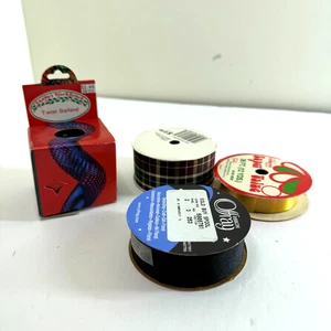 Lote de Guirnalda Giratoria y Cinta de Navidad Offray Guirnalda Giratoria Cuadros Dorado Negro Set - Imagen 1 de 5