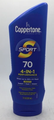 Coppertone Sport Sunscreen Lotion, SPF 70, 4 in 1, 7 oz, EXP 05/2027 - Image 1 of 2