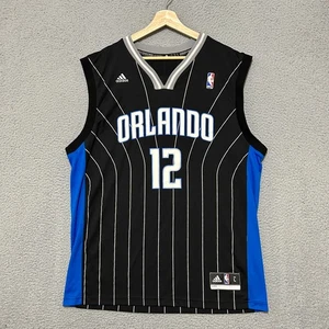 Vintage Orlando Magic #12 Dwight Howard Adidas Trikot Herren L schwarz Nadelstreifen NBA - Bild 1 von 15