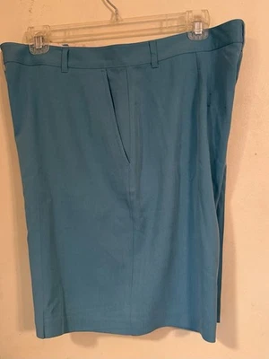 Shorts de seda vintage feminino Tommy Bahama tamanho 12 azul seda - Imagem 1 de 4