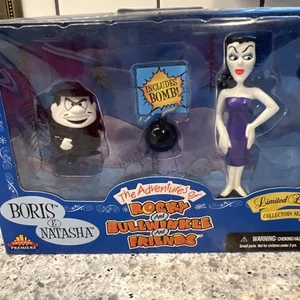1998 Rocky Bullwinkle Boris Natasha Exclusive Limited Edition Figures New - Picture 1 of 5